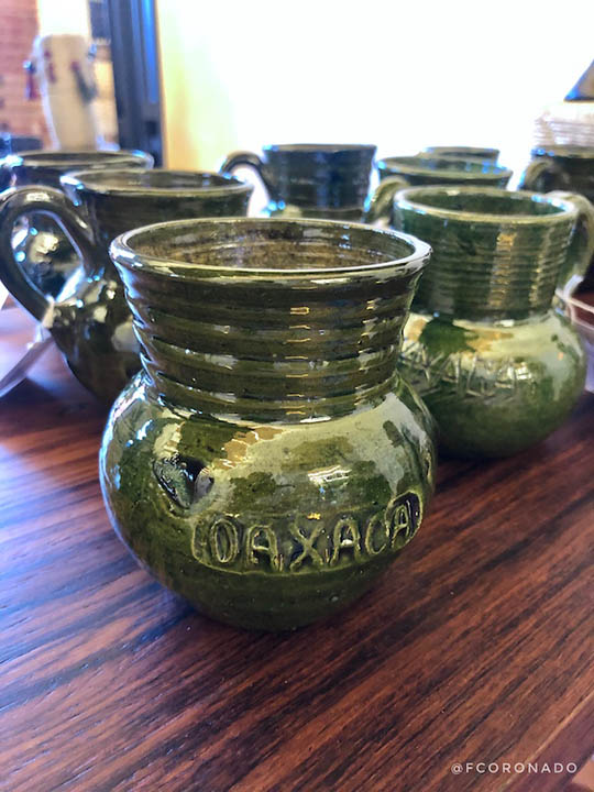 tazas de barro verde de oaxaca