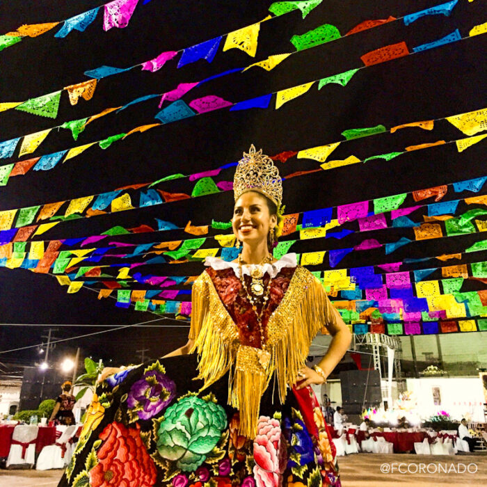 joven tehuana reina de la vela sandunga