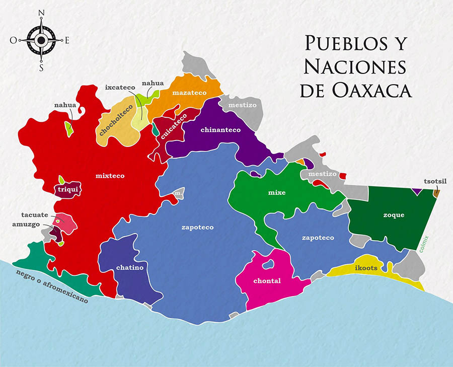 mapa de comunidades de oaxaca