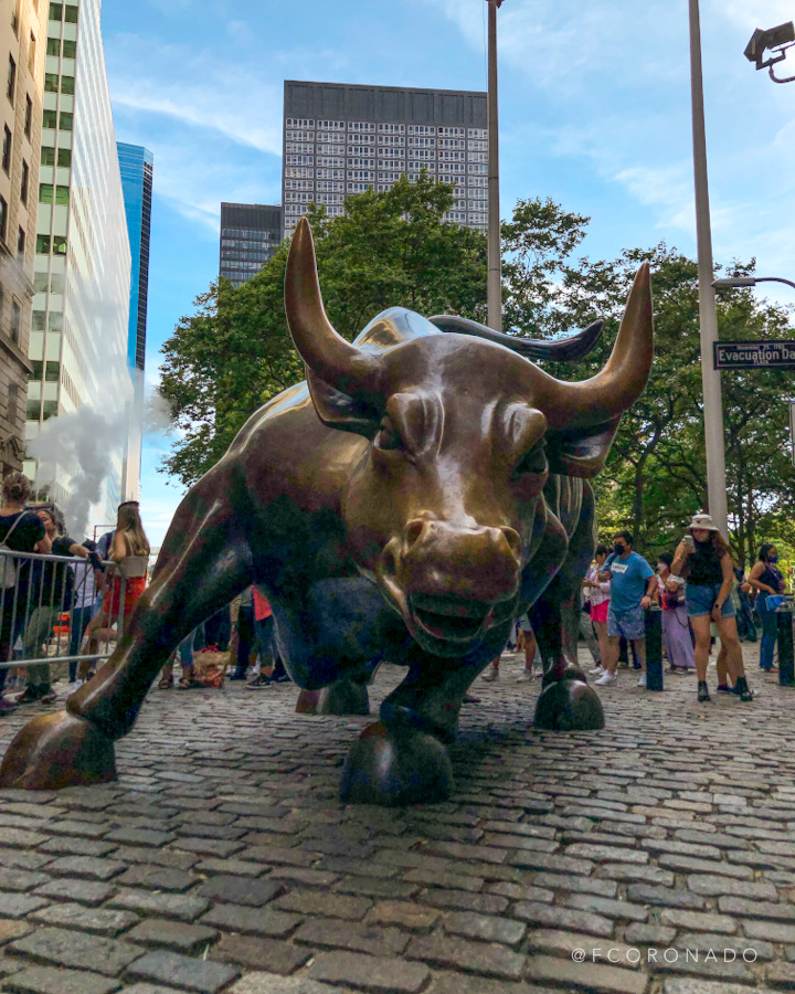charging bull, escultura en wall street