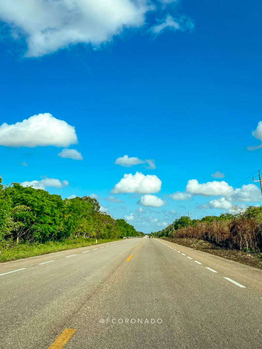 paisaje carretera bacalar