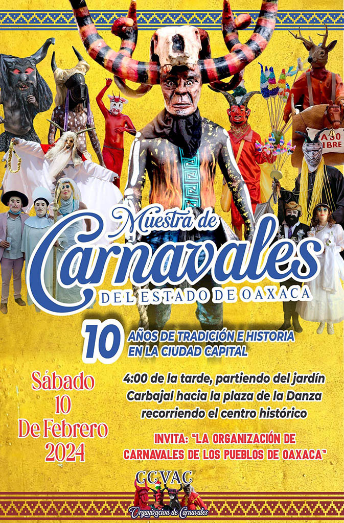 muestra de carnavales en la ciudad de Oaxaca