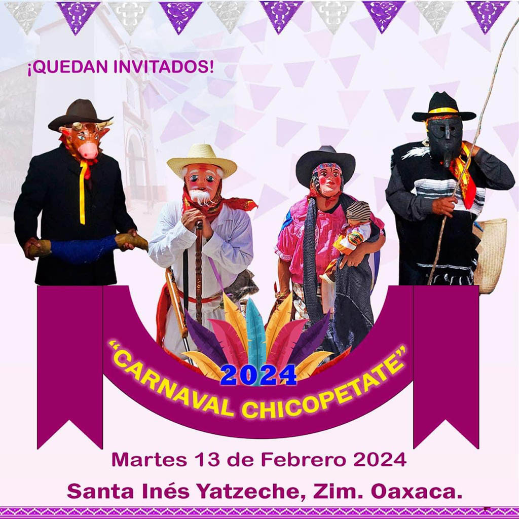 cartel del carnaval en santa ines yatzeche