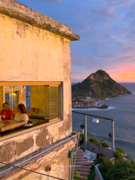 vista del atardecer desde el observatrorio de mazatlan