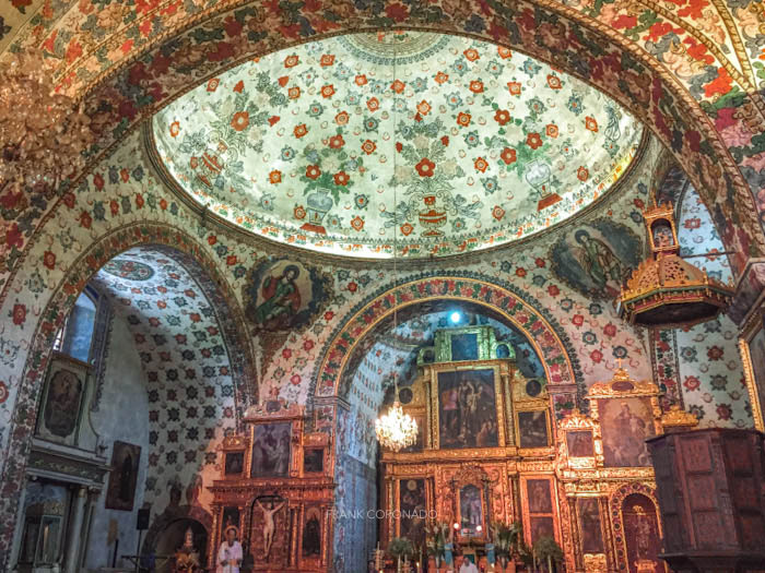 interior del templo de san jeronimo tlacochahuaya