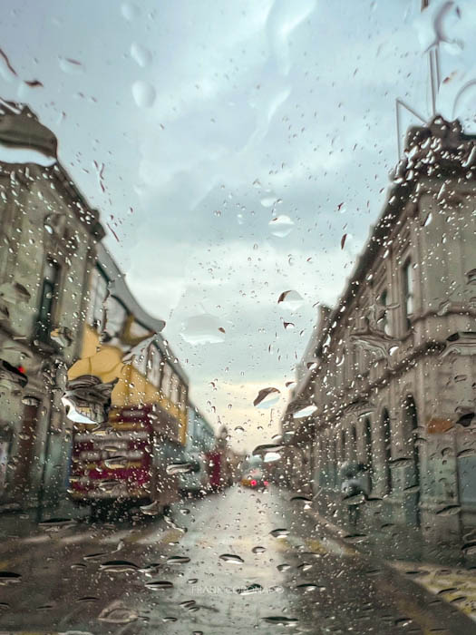 lluvia en las calles de Oaxaca