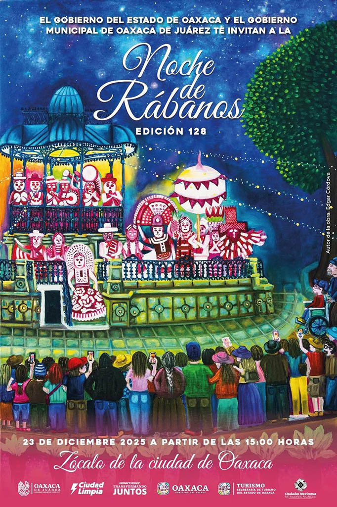 Noche de rabanos en Oaxaca 2025