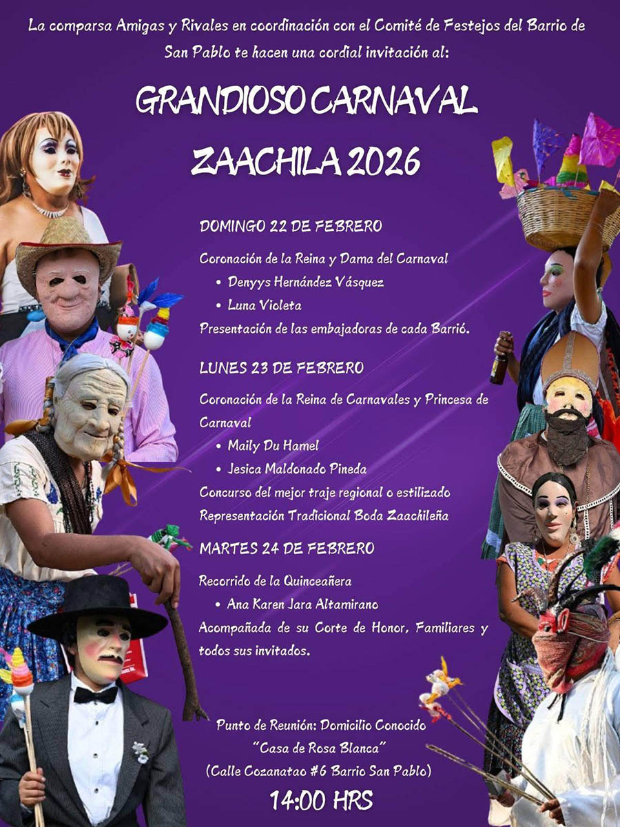 actividades del carnaval de Zaachila