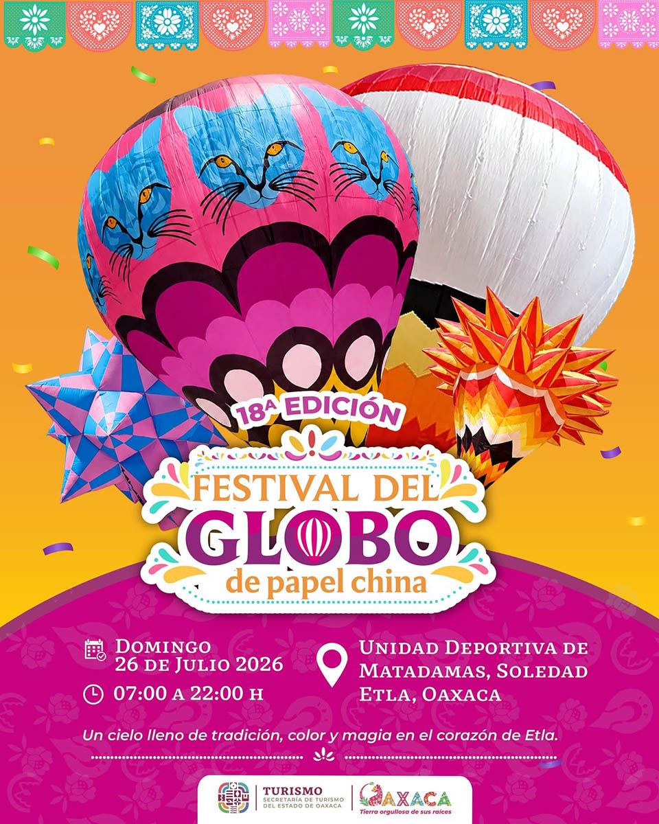 Festical del globo de papel de china oaxaca
