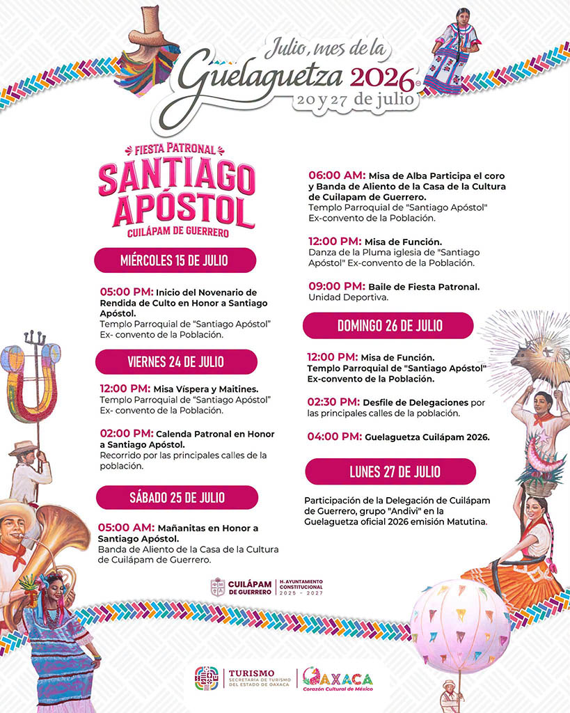 Feria Patronal Santiago Apostol Cuilapam 2026