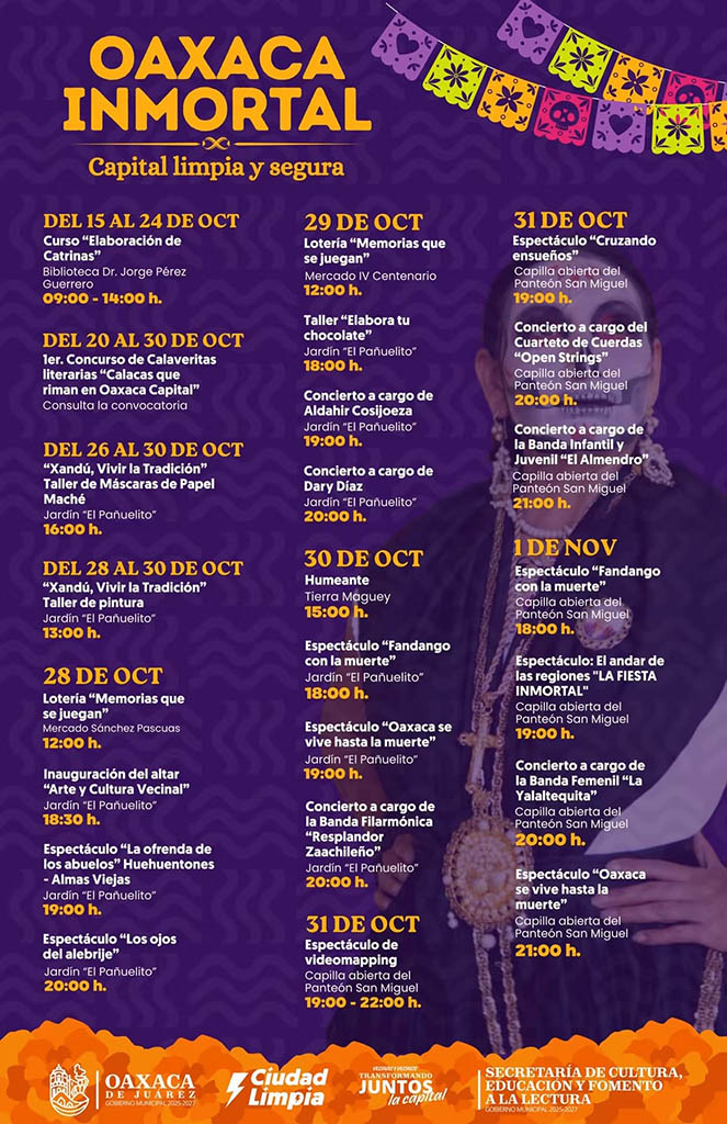 Actividades dia de Muertos en Oaxaca 2026