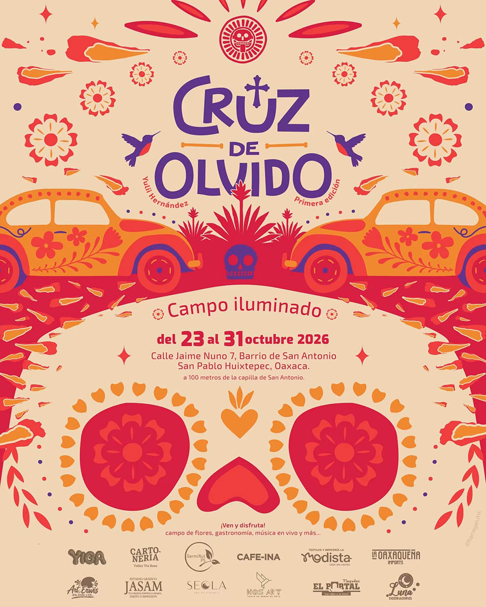 campo iluminado en Huixtepec Oaxaca