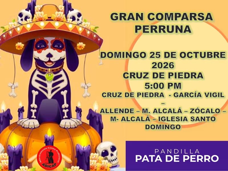 comparsa perruna de dia de muertos en Oaxaca