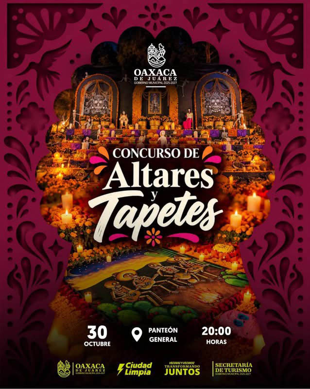 Concurso de altares y tapetes en Oaxaca