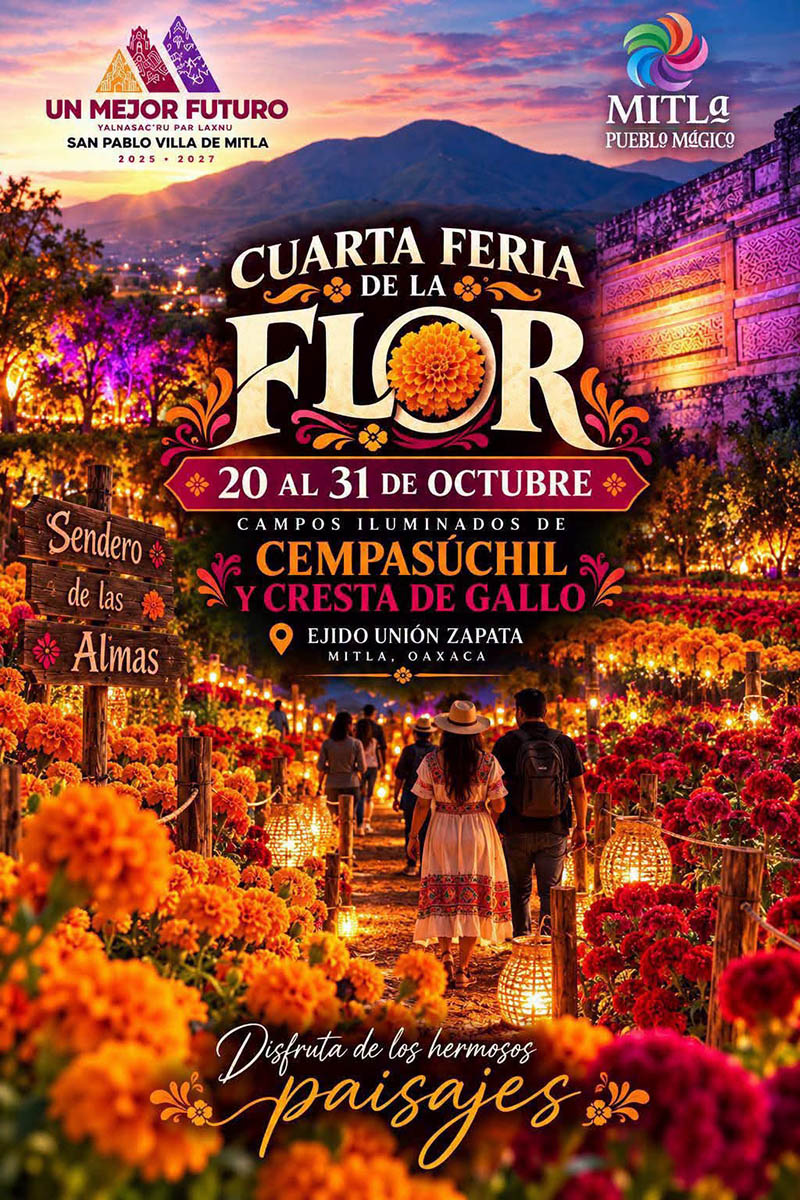 Feria de la flor en Mitla Oaxaca
