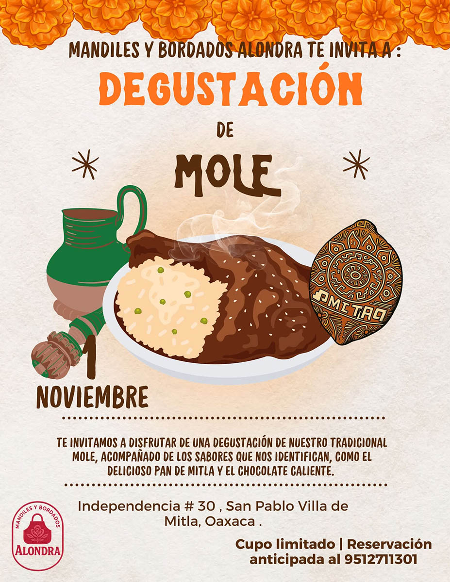 degustacion de Mole en Mitla
