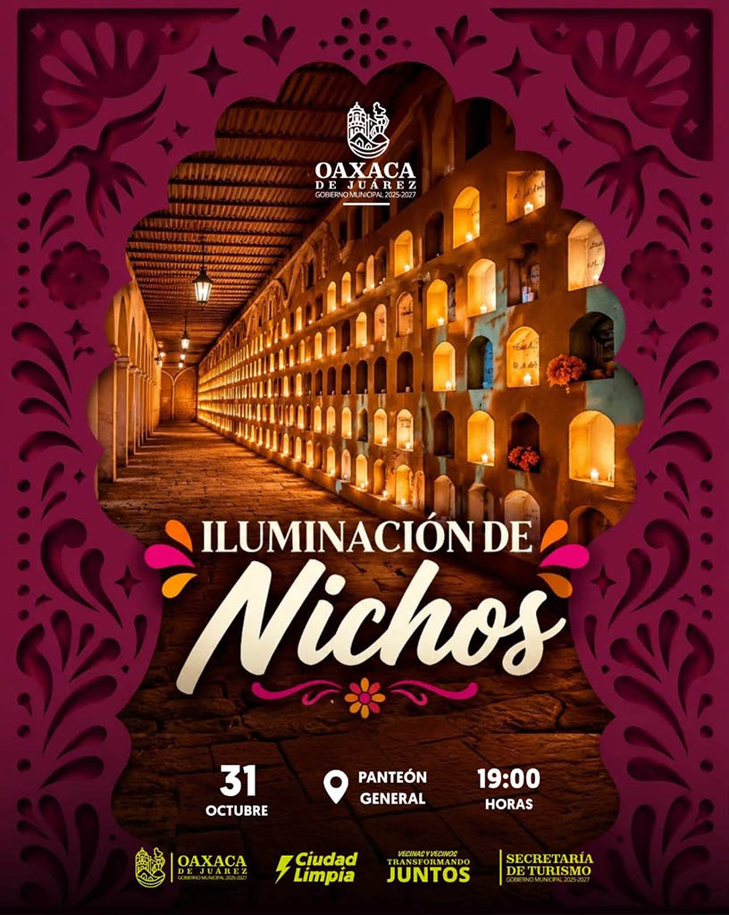 Iluminacion de nichos en Oaxaca