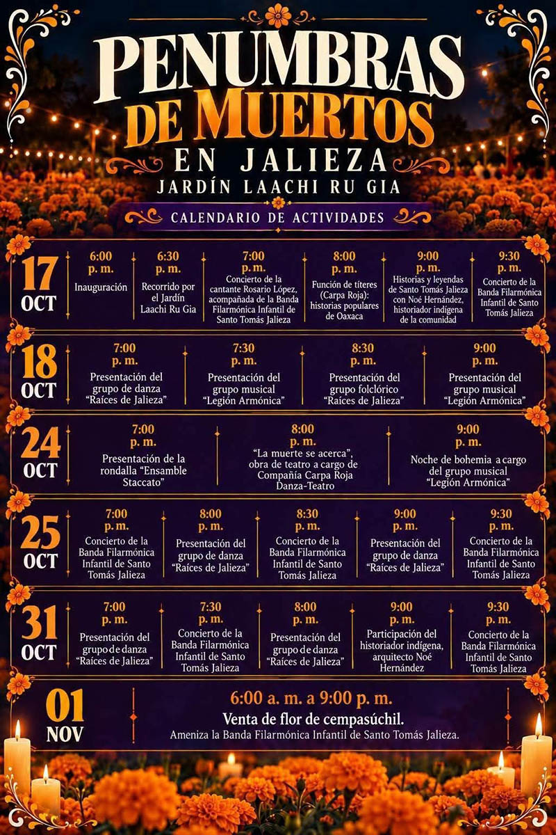 Programa del Jardin Iiluminado en Santo Tomas Jalieza<br />
