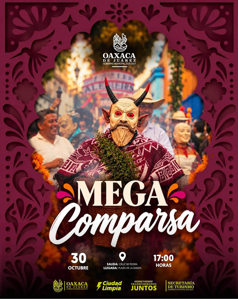 Mega comparsa en Oaxaca
