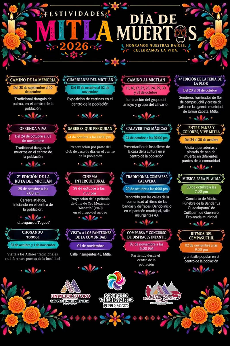 Programa Mitla dia de Muertos 2026
