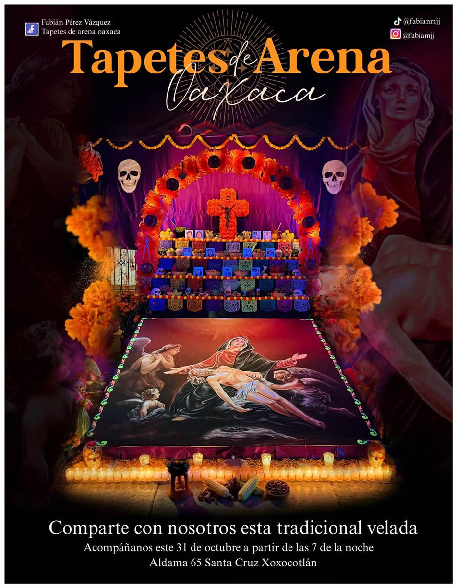 Tapetes dia de Muertos Xoxocotlan 2026
